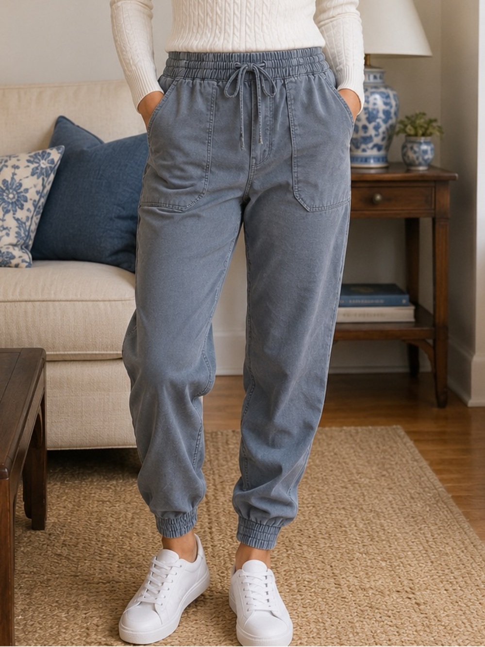 Gap Women Jogger Pants Women’s L Drawstring Charcoal